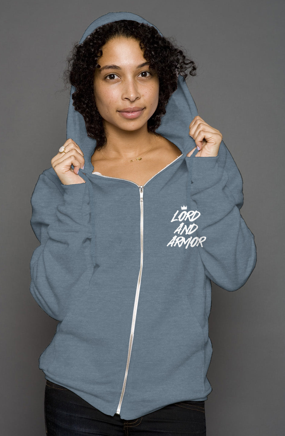 Lord and Armor Womens Heather Zip Hoody