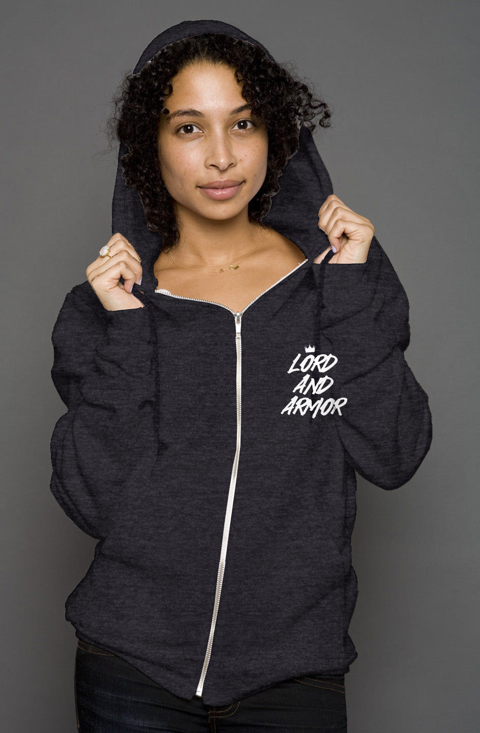 Lord and Armor Womens Heather Zip Hoody