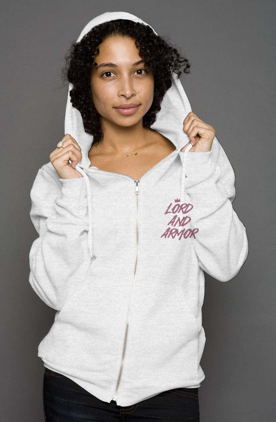 Lord and Armor Womens Heather Zip Hoody - Lord and Armor Apparel