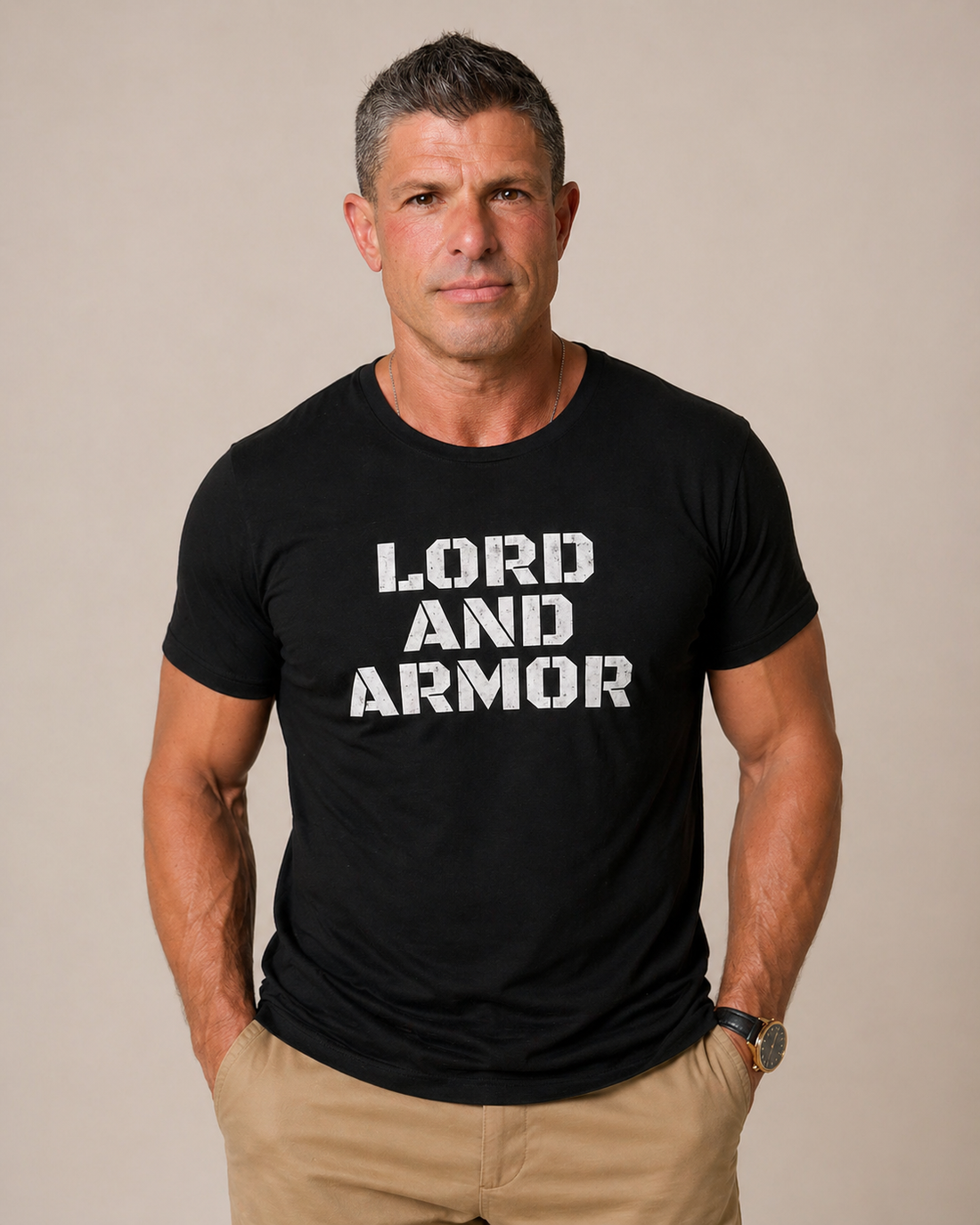 Lord and Armor Mens Black Fitted T-shirt - Lord and Armor Apparel