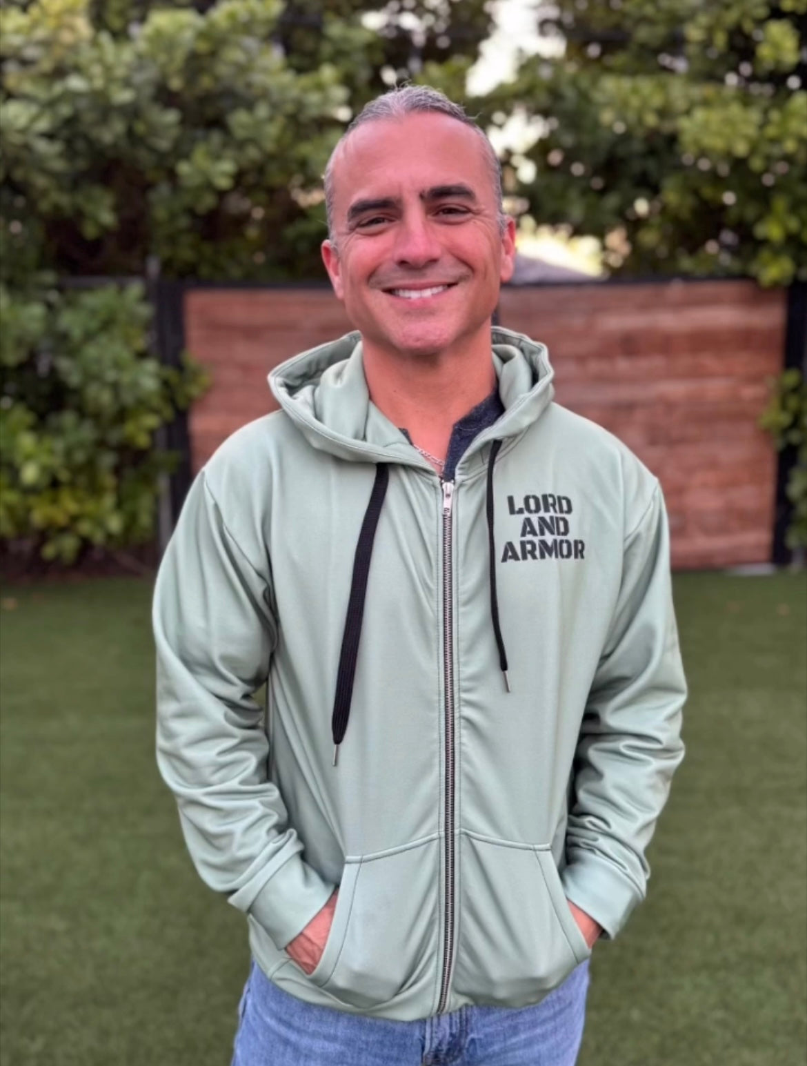 Lord and Armor Mens Camo Green Zip Hoodie - Lord and Armor Apparel