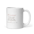 White ceramic mug, Bible verse on the back